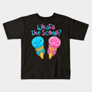 What's The Scoop Gender Reveal Kids T-Shirt